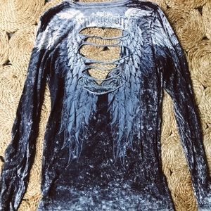 ✰ Affliction American Customs Distressed Top ✰